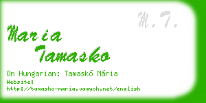 maria tamasko business card